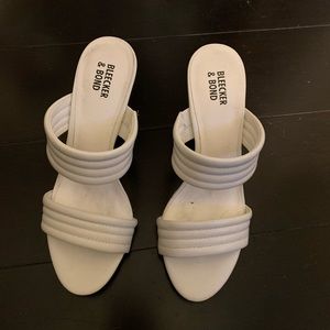 White heels Size 8 Bleecker & Bond